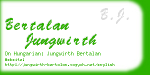 bertalan jungwirth business card